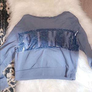 Cropped pink sweater